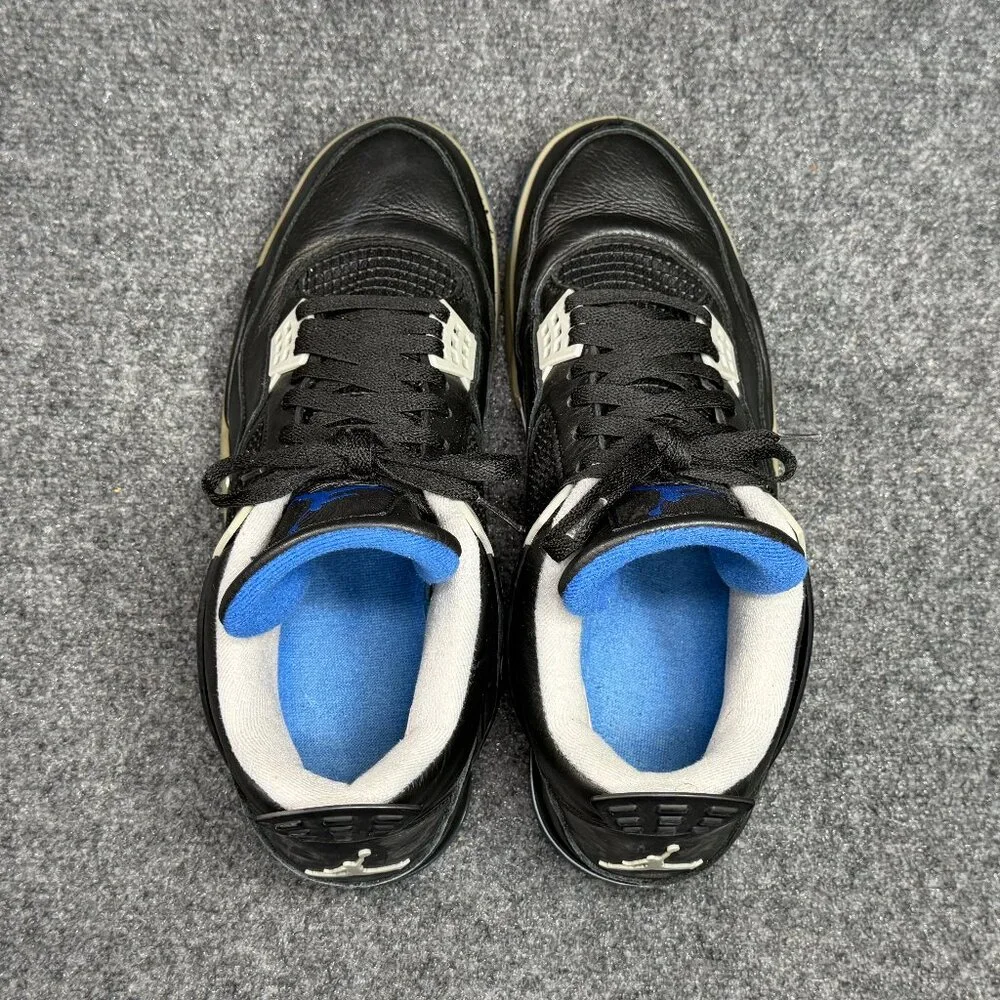 Jordan 4 Retro Shoes Men's 13 Motorsports Alternate Black Blue Athletic Sneakers